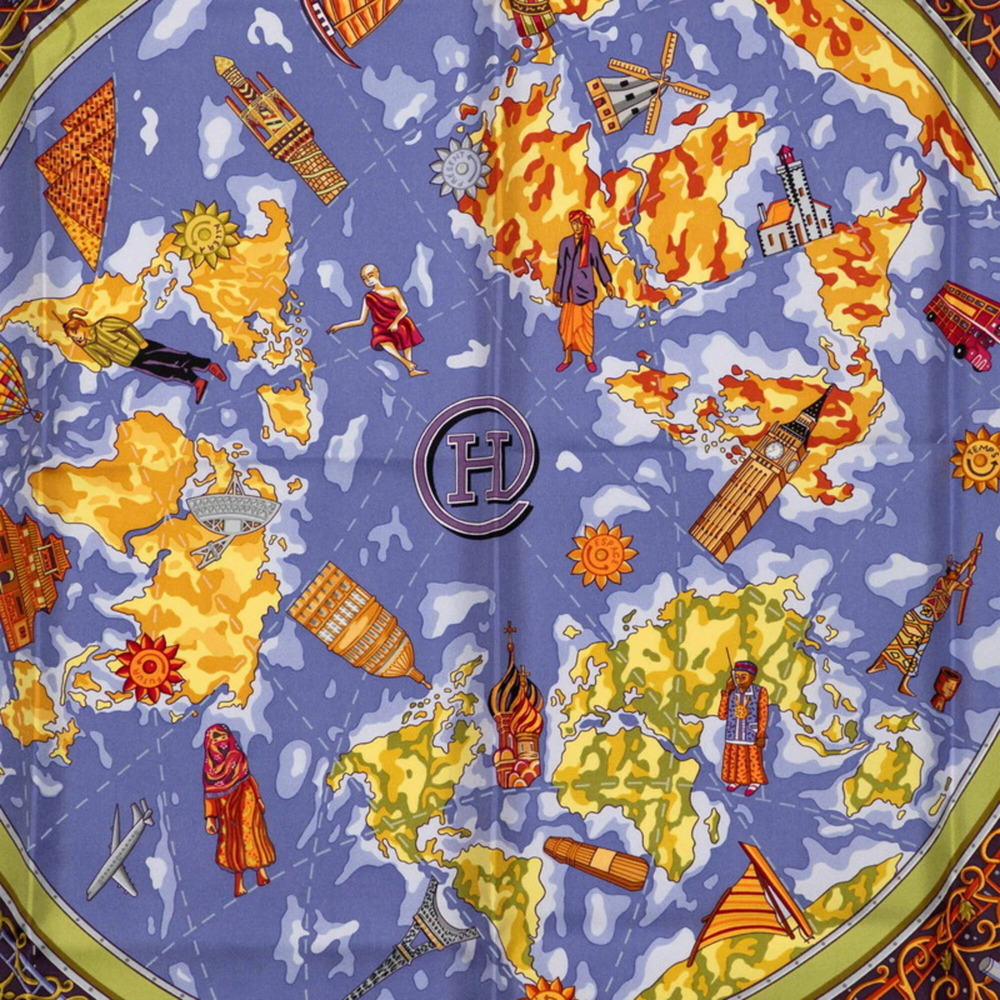 HERMES Black Silk Scarf - Picture 2 of 8